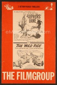 8s266 GIRL IN LOVERS' LANE/WILD RIDE pressbook '60s 2 action-packed thrillers!