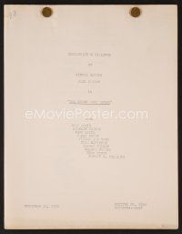 8s211 GROOM WORE SPURS continuity & dialogue script November 10, 1950, screenplay by Libott & Burt!