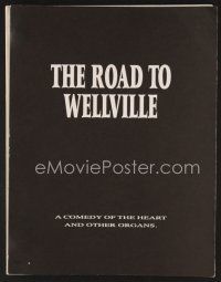 8s225 ROAD TO WELLVILLE script November 1992, screenplay by director Alan Parker!