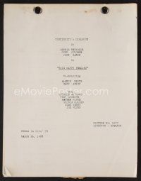 8s238 THIS HAPPY FEELING continuity & dialogue script March 26, 1958, screenplay by Blake Edwards!