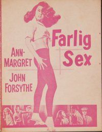 8s169 KITTEN WITH A WHIP Danish program '64 John Forsythe, full-length sexy Ann-Margret!