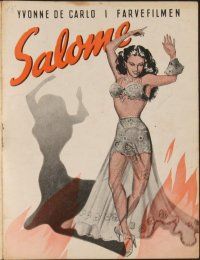 8s183 SALOME WHERE SHE DANCED Danish program '45 different images of sexy Yvonne De Carlo!