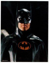 8t183 BATMAN RETURNS color 11x14 still '92 great vertical image of Michael Keaton in costume!