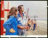 8t697 SWEET RIDE color 11x14 still '68 Jacqueline Bisset & Tony Franciosa by surfers on beach!