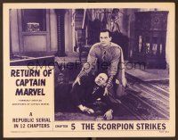 8t151 ADVENTURES OF CAPTAIN MARVEL chapter 5 LC R53 Tom Tyler shown in costume, Scorpion Strikes!