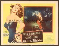 8t152 AFFAIR IN TRINIDAD LC '52 sexiest Rita Hayworth performing on stage in low-cut dress!
