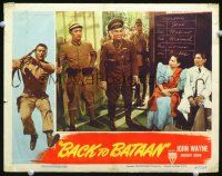 8t175 BACK TO BATAAN LC '45 Japanese soldiers burst in on civilians at meeting!