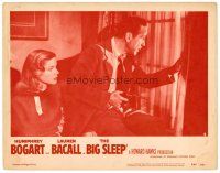 8t199 BIG SLEEP LC #4 R56 great close up of Humphrey Bogart & sexy Lauren Bacall, Howard Hawks