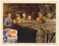 8t216 BRUTE FORCE LC #8 R56 Burt Lancaster, Howard Duff, Jeff Corey & other cons about to try escape