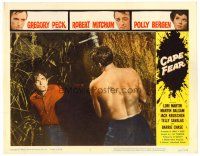 8t229 CAPE FEAR LC #5 '62 Gregory Peck fighting Robert Mitchum at the climax of the movie!