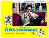 8t248 CLAMBAKE LC #2 '67 close up of Elvis Presley sitting on couch & playing guitar!