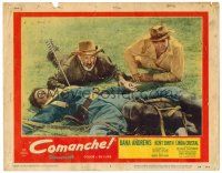 8t253 COMANCHE LC #5 '56 Dana Andrews & Nestor Paiva on ground by soldier shot by arrow!