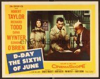 8t268 D-DAY THE SIXTH OF JUNE LC #4 '56 Robert Taylor & Dana Wynter check into a hotel!