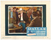 8t269 DALLAS LC #4 '50 smoking Texan Gary Cooper in saloon by bottle of whiskey!