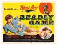 8t045 DEADLY GAME TC '54 Lloyd Bridges, sexy bad girl Simone Silva knows the score!