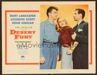 8t283 DESERT FURY LC #6 R58 posed three-shot of Burt Lancaster, John Hodiak & Lizabeth Scott!