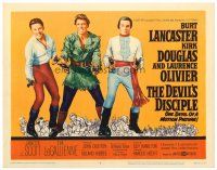 8t027 DEVIL'S DISCIPLE TC '59 Burt Lancaster, Kirk Douglas & Laurence Olivier all with two guns!