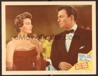 8t304 EAST SIDE WEST SIDE LC #6 '50 close up of James Mason staring at beautiful Ava Gardner!