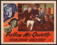 8t324 FOLLOW ME QUIETLY LC #6 '49 Richard Fleischer film noir, William Lundigan with sketch artist