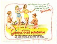 8t058 GIDGET GOES HAWAIIAN TC '61 different image of guys playing ukuleles for sexy girls!