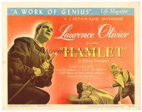 8t025 HAMLET TC '49 Laurence Olivier in William Shakespeare classic, Best Picture winner!