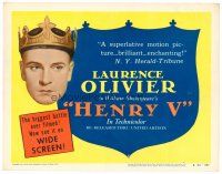 8t024 HENRY V TC R54 Laurence Olivier in William Shakespeare's classic play!