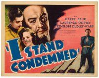 8t013 I STAND CONDEMNED TC '36 great art of Laurence Olivier w/beautiful girl + Harry Baur!