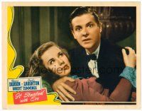 8t407 IT STARTED WITH EVE LC '41 Robert Cummings in tuxedo holding Deanna Durbin!