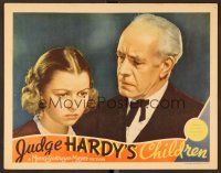 8t421 JUDGE HARDY'S CHILDREN LC '38 Lewis Stone telling Cecilia Parker he'll stand back of her!