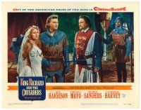 8t431 KING RICHARD & THE CRUSADERS LC #4 '54 George Sanders watches Harvey & Virginia Mayo!