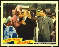 8t440 LADY FROM LOUISIANA LC '41 John Wayne in suit and tie watches Ona Munson & Henry Stephenson!