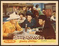 8t449 LAWLESS COWBOYS LC #2 '51 lots of guys in a bar watch Whip Wilson reading the newspaper!