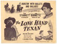 8t077 LONE HAND TEXAN TC '47 Charles Starrett as The Durango Kid, Smiley Burnette, Mustard & Gravy!