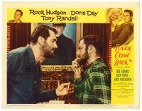 8t466 LOVER COME BACK LC #3 '62 bearded Rock Hudson talking with bearded Tony Randall!