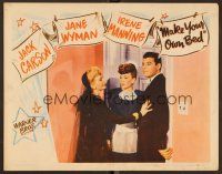 8t473 MAKE YOUR OWN BED LC '44 maid Jane Wyman between Jack Carson & Irene Manning!