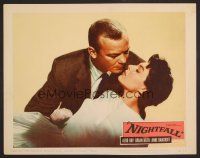 8t519 NIGHTFALL LC #6 '57 Jacques Tourneur noir, c/u of Aldo Ray & sexy Anne Bancroft!