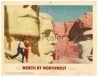 8t524 NORTH BY NORTHWEST LC #5 '59 classic image of Cary Grant & Eva Marie Saint on Mt. Rushmore!