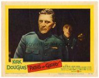 8t549 PATHS OF GLORY LC #8 '58 Stanley Kubrick, close up Kirk Douglas as Colonel Dax in WWI!