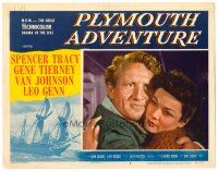 8t557 PLYMOUTH ADVENTURE LC #3 '52 romantic close up of Spencer Tracy & Gene Tierney!