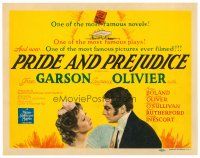 8t020 PRIDE & PREJUDICE TC '40 Laurence Olivier & Greer Garson, from Jane Austen's novel!