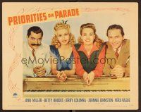 8t569 PRIORITIES ON PARADE LC '42 Ann Miller, Betty Rhodes, Jerry Colonna & Johnnie Johnston!