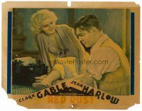 8t005 RED DUST LC '32 Clark Gable refuses to be distracted by sexy Jean Harlow's bare leg!