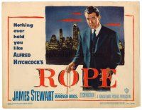 8t100 ROPE TC '48 great artwork of James Stewart, Alfred Hitchcock classic!