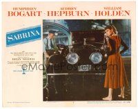 8t610 SABRINA LC #3 '54 Billy Wilder classic, Audrey Hepburn barefoot by luxury car!