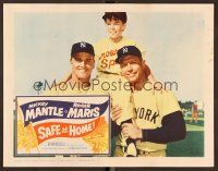 8t615 SAFE AT HOME LC '62 c/u of Bryan Russell lifted by NY Yankees Mickey Mantle & Roger Maris!