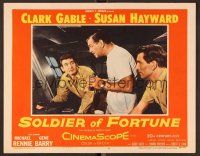 8t654 SOLDIER OF FORTUNE LC #6 '55 Clark Gable, Michael Rennie & Gene Barry inside ship!