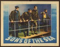 8t662 SONS OF THE SEA LC '41 Michael Redgrave & three sailors looking out at sea!