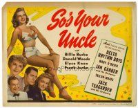 8t112 SO'S YOUR UNCLE TC '43 full-length image of sexy Elyse Knox in skimpy outfit + top stars!