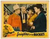 8t667 SPRINGTIME IN THE ROCKIES LC R40s Smiley Burnette watches Gene Autry stare at man w/ bullet!