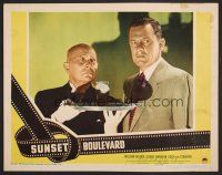 8t690 SUNSET BOULEVARD LC #1 '50 William Holden is creeped out by intense butler Erich von Stroheim!